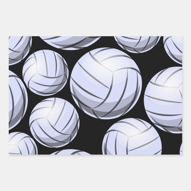 Volleyball Wrapping Paper Geschenkpapier Set (Vorderseite)