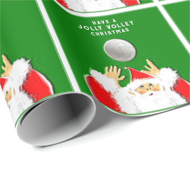 Volleyball Xmas Geschenk Geschenkpapier (Rolleneckpunkt)
