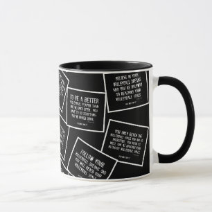 Volleyball zitiert Kaffee-Tasse in Schwarzweiss Tasse