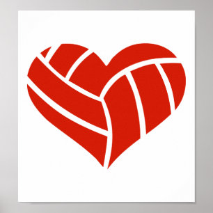 Volleyballherz Poster