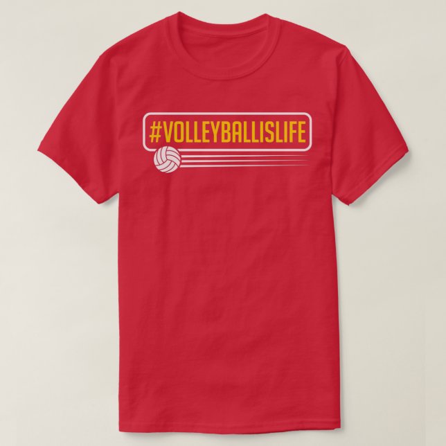VOLLEYBALLISLIFE - Geschenke für BeachVolleyball-S T-Shirt (Design vorne)