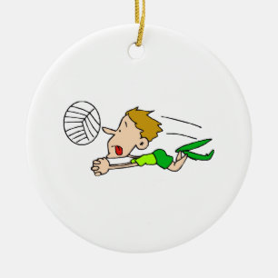 Volleyballjungentauchen Keramikornament