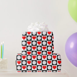Volleyballs & Hearts Volleyball Party Geschenkpapier