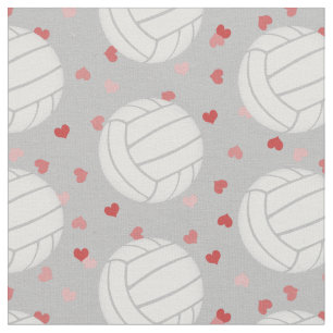 Volleyballs mit winzigen Herzen bei grauen Sportar Stoff