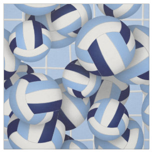 Volleyballs Muster w net bkgrd navvt lt blau Stoff