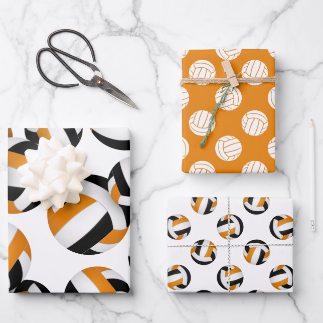 Volleyballs Set von 3 Geschenkpapier Set (Vorderseite)