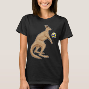 Volleyballspieler Kangaroo Volleyball T-Shirt