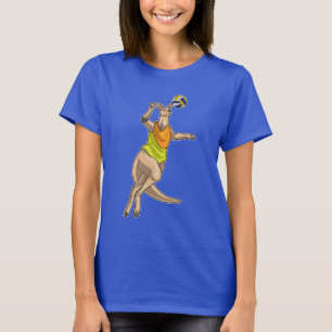 Volleyballspieler Kangaroo Volleyball T-Shirt