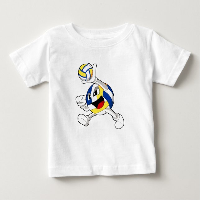 Volleyballspieler mit Volleyball Baby T-shirt (Vorderseite)