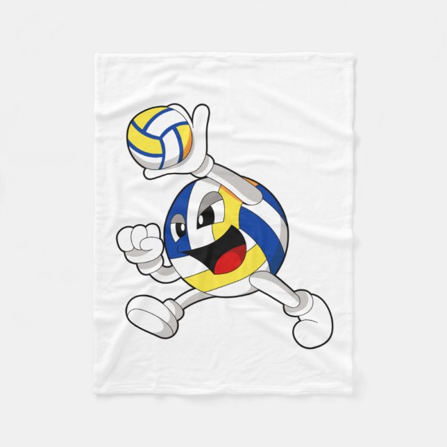 Volleyballspieler mit Volleyball Fleecedecke (Vorderseite)