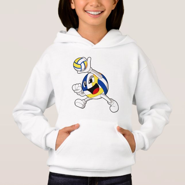 Volleyballspieler mit Volleyball Hoodie (Vorderseite)