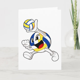 Volleyballspieler mit Volleyball Karte