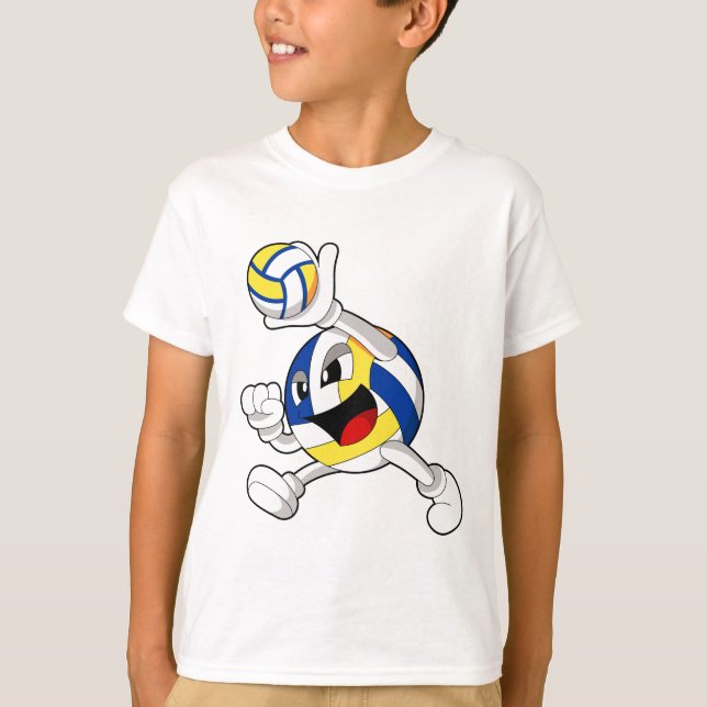 Volleyballspieler mit Volleyball T-Shirt (Vorderseite)