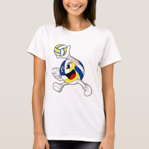 Volleyballspieler mit Volleyball T-Shirt