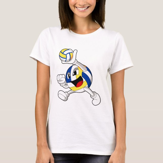 Volleyballspieler mit Volleyball T-Shirt (Vorderseite)
