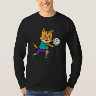 Volleyballspieler Spike Netz Katzenflüsterer   T-Shirt