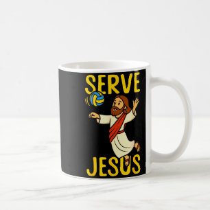 Volleyballspieler Team Jesus Serve Jesus  Kaffeetasse