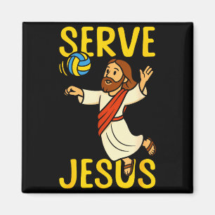 Volleyballspieler Team Jesus Serve Jesus Magnet