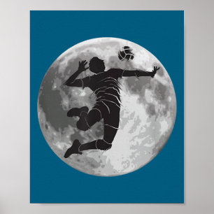 Volleyballspieler Trainer Fan Volley-ball Kind Man Poster
