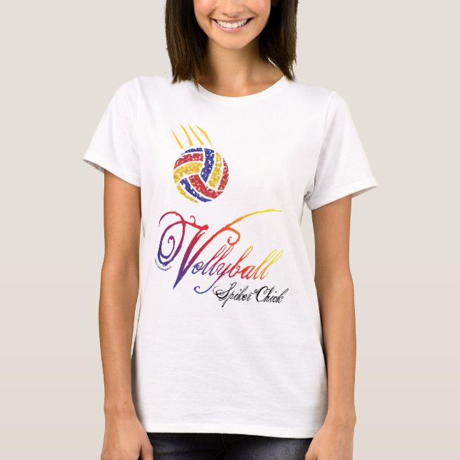 Volleyballspiker-Küken T-Shirt (Vorderseite)