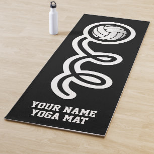 Volleyballsport personalisierter individuelle Name Yogamatte