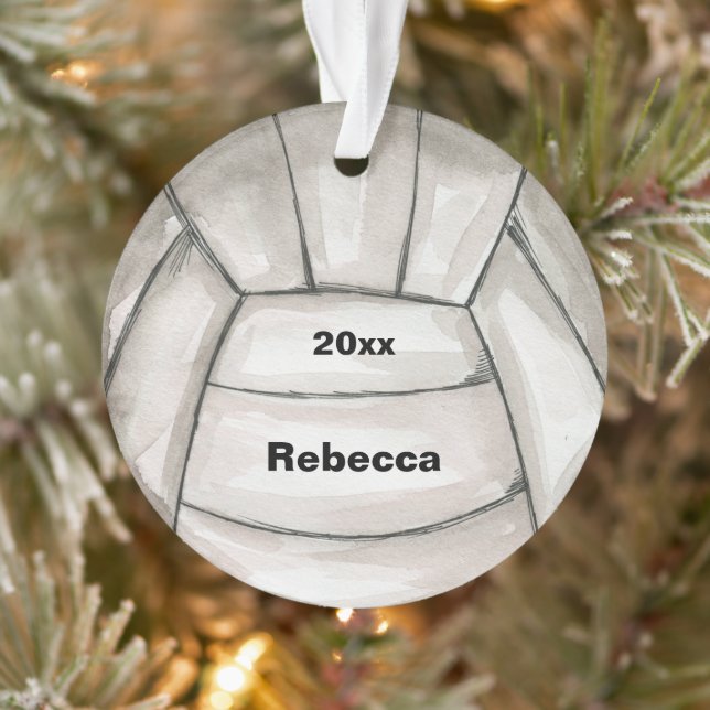 Volleyballsportspieler personalisiert Weihnachten Ornament (Baum)