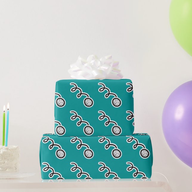 Volleyballthema-Packpapier Geschenkpapier (Partygeschenke)