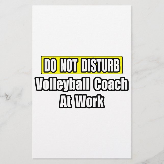 Volleyballtrainer am Arbeitsplatz (Vorderseite)