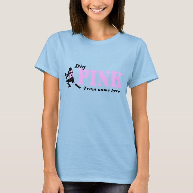 VolleyChick Dig Pink5, Dig T-Shirt (Vorderseite)