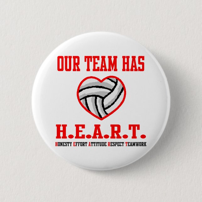 VolleyChick Herz Button (Vorderseite)