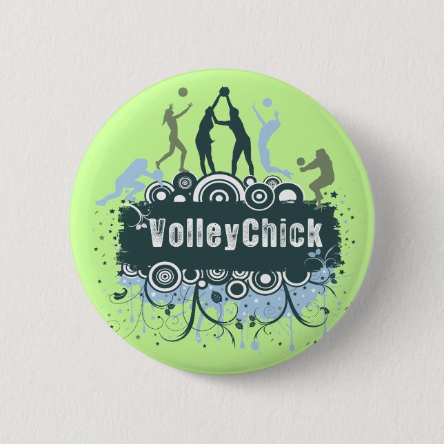 VolleyChick Stern-Schmutz Button (Vorderseite)
