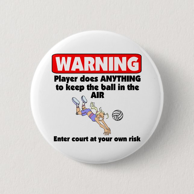 VolleyChick Warnung Button (Vorderseite)