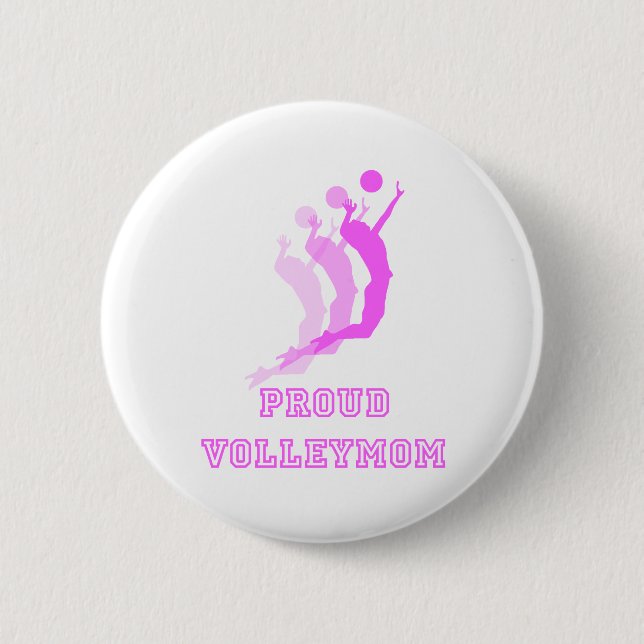 VolleyChickProudMomDark Button (Vorderseite)