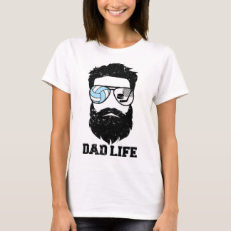 Volleyll Hockey Dad Messy Hair Beard Volleyll Hock T-Shirt
