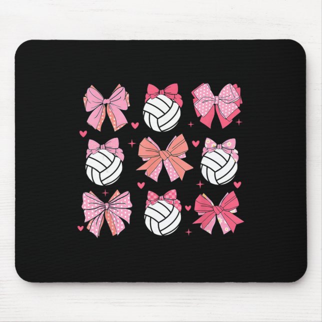 Volleyll Kokette Schleife Volleyll Mama Muttertag  Mousepad (Vorne)