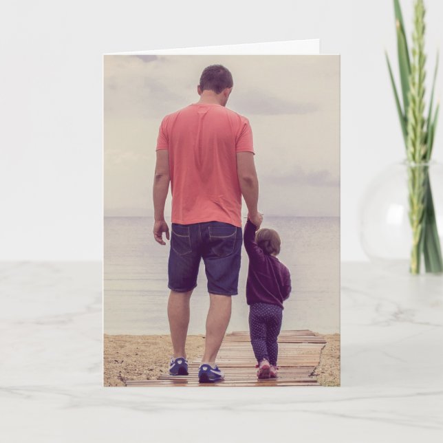 Vollfamilie Foto Vater Vater Karte (Vorderseite)