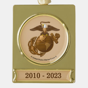 Vollfarbige EGA - Bronze Banner-Ornament Gold