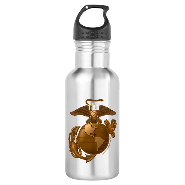Vollfarbige EGA - Bronze Edelstahlflasche (Vorderseite)
