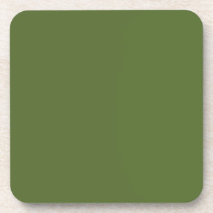 Vollfarbiges dunkles Olive Green Untersetzer
