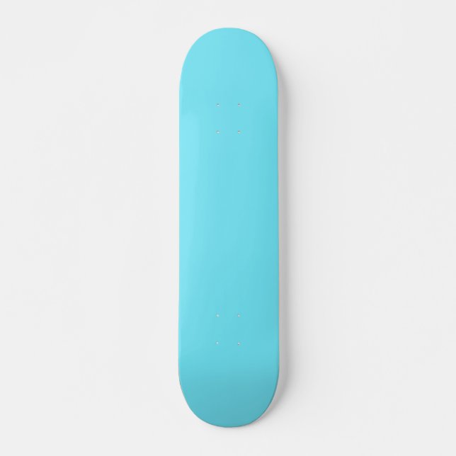 Vollfarbiges elektrisches Licht Aqua Blau Skateboard (Vorne)