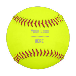 Vollfarbiges fluoreszierendes Gelb - Ihr Logo Baseball