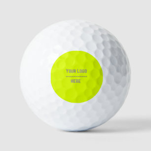 Vollfarbiges fluoreszierendes Gelb - Ihr Logo Golfball