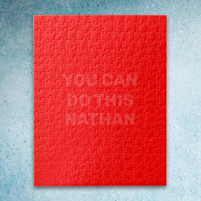 Vollfarbiges rotes Puzzle (Ihr Name) (Von Creator hochgeladen)
