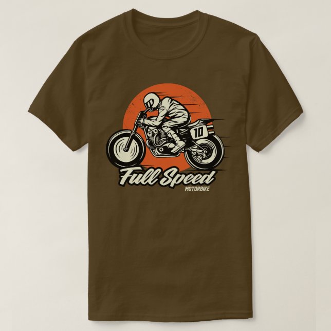 Vollgeschwindigkeitsmotorrad T-Shirt (Design vorne)