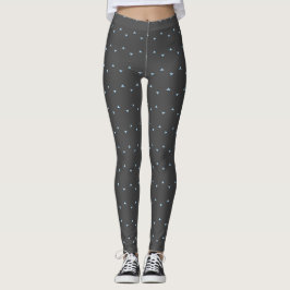 Vollgrau-blaues Dreieck Leggings
