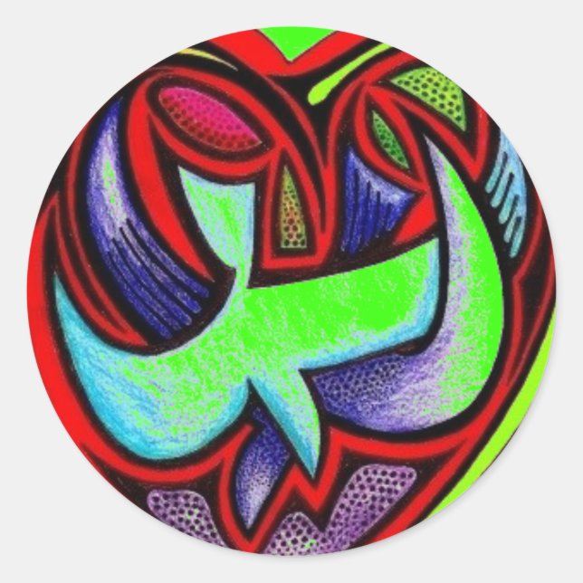 Vollherzigkeit der Liebe - Maßgeschneidert Runder Aufkleber (Vorderseite)