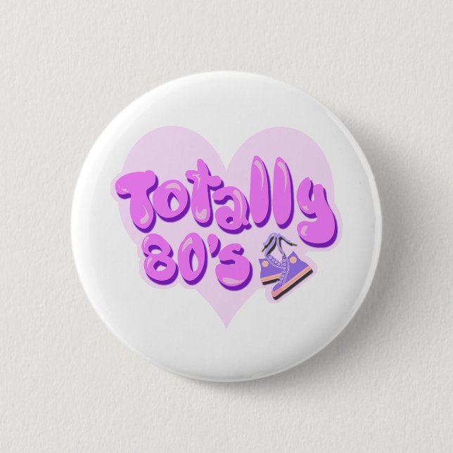 Völlig 80er Herz Button (Vorderseite)