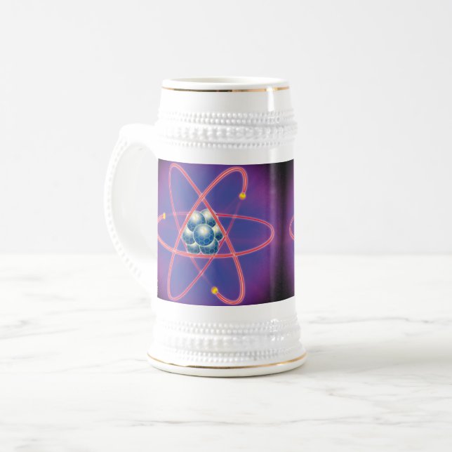 Völlig Atomar Bierglas (Vorderseite Links)