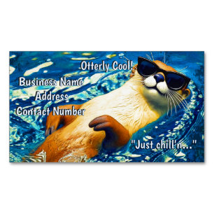 Völlig cool! - Flussotter lustiges Design Magnetische Visitenkarte
