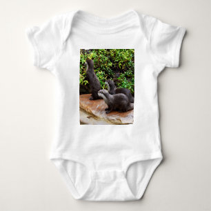 Völlig entzückend: Drei kleine graue Otter, Baby Strampler